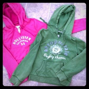 Two  Hoodies Hollister & Aeropostale
